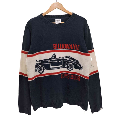 ビリオネアボーイズクラブ Billionaire Boys Club ロゴ リブ クルーネック ニット セーター メンズ JPN:XL