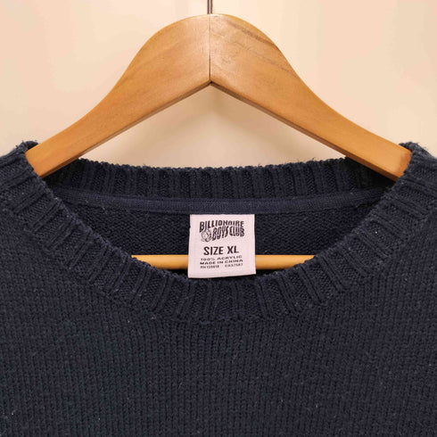 ビリオネアボーイズクラブ Billionaire Boys Club ロゴ リブ クルーネック ニット セーター メンズ JPN:XL