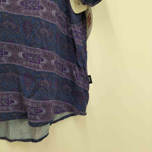 ステューシー Stussy VINTAGE CAMP COLLAR ARABESQUE S/S SHIRT 唐草 総柄 レーヨン シャツ メンズ import:M