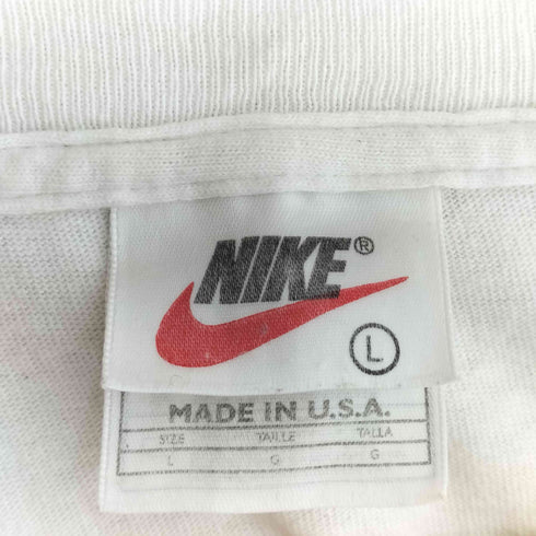 ナイキ NIKE 90s USA製 バスケ カレッジプリント Tシャツ メンズ L