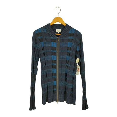 ランバンオンブルー LANVIN en Bleu ダブルジップ 総柄 ウール ジップ ニット メンズ EUR:50
