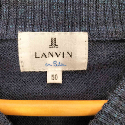 ランバンオンブルー LANVIN en Bleu ダブルジップ 総柄 ウール ジップ ニット メンズ EUR:50