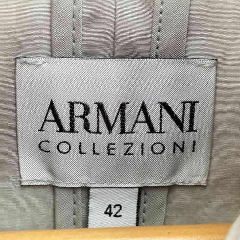 アルマーニコレツィオーニ ARMANI COLLEZIONI フードパッカブル タック フレア Aライン ミドルコート レディース EUR:42