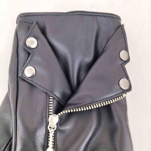 ビームス BEAMS 25AW フェイクレザー ダブル ライダース グローブ メンズ ONE SIZE