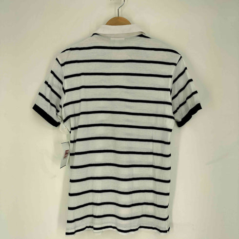 ラコステ LACOSTE リネン混 ボーダー 鹿の子 S/S ポロシャツ メンズ import:XS