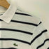 ラコステ LACOSTE リネン混 ボーダー 鹿の子 S/S ポロシャツ メンズ import:XS