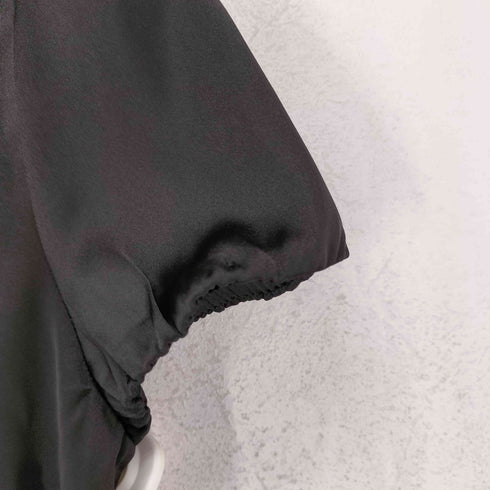 ザラ ZARA パフショルダーサテンシャツ レディース S