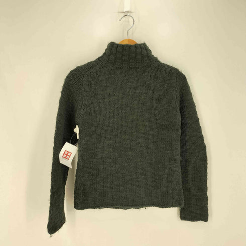 バーバリーブルーレーベル BURBERRY BLUE LABEL ボトルネック ケーブル編み ウールニット レディース import:M
