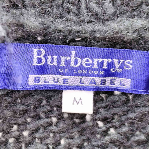 バーバリーブルーレーベル BURBERRY BLUE LABEL ボトルネック ケーブル編み ウールニット レディース import:M