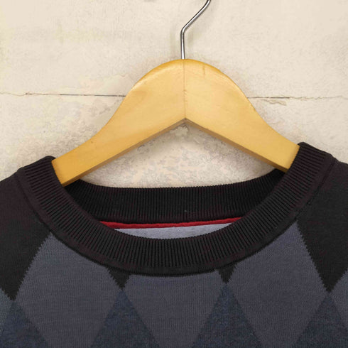 トミーヒルフィガー TOMMY HILFIGER MERCERIZED COTTON アーガイルニット メンズ L