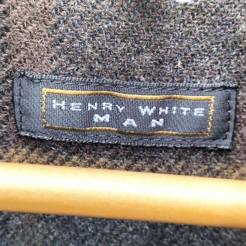 HENRY WHITE MAN アイルランド製 裏地ブランケット 襟コーズ キルティング コート メンズ JPN:M