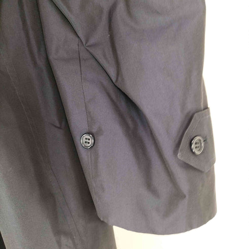 バーバリーズ BURBERRYS MADE IN ENGLAND 襟ファー シルク比翼ステンカラーコート メンズ