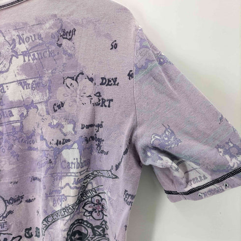 TO THE ANGEL ラインストーン プリントクルーネックTシャツ Y2K cool レディース L