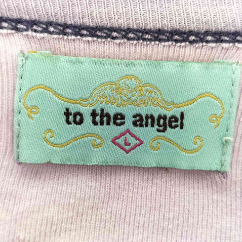 TO THE ANGEL ラインストーン プリントクルーネックTシャツ Y2K cool レディース L