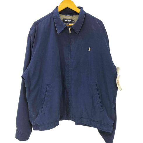 ポロゴルフラルフローレン POLO GOLF RALPH LAUREN 90S ポニー刺繍 裏地 千鳥格子 ハウンドトゥース スムース ハリントン ジャケット スウィングトップ ブルゾン メンズ XXL