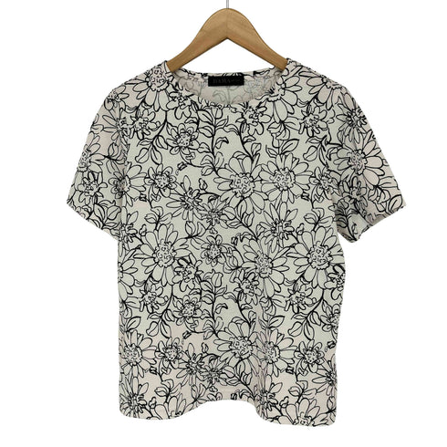 ダーマコレクション DAMA collection 花柄 フラワーデザイン リネン混 S/S Tシャツ レディース JPN:S