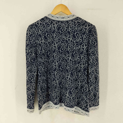 STIZZOLI イタリア製 総柄刺繍カーディガン elegance レディース