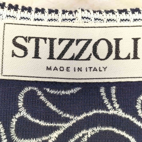 STIZZOLI イタリア製 総柄刺繍カーディガン elegance レディース