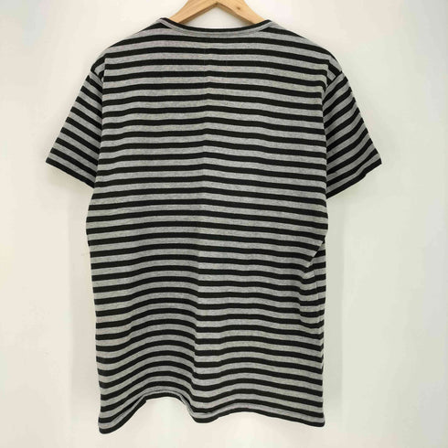 ヨウジヤマモト Yohji Yamamoto 24AW Gipsy コラボ ボーダー柄 ロゴワッペン S/S クルーネックTシャツ メンズ JPN:4