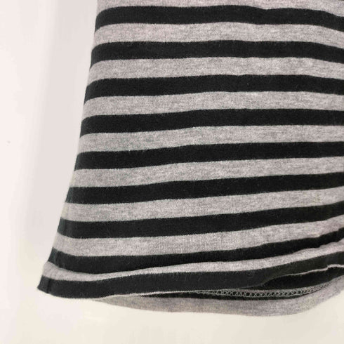 ヨウジヤマモト Yohji Yamamoto 24AW Gipsy コラボ ボーダー柄 ロゴワッペン S/S クルーネックTシャツ メンズ JPN:4