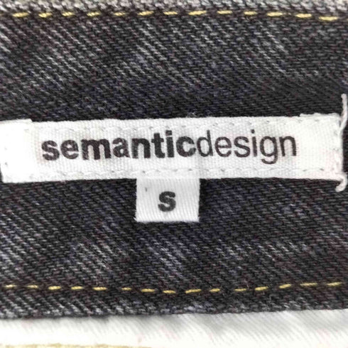semantic design ジップデザイン ブーツカットフレアデニム Y2K メンズ S