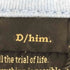 ダブルスタンダードクロージングヒム D/him 3Dロゴ刺繍 S/S クルーネック Tシャツ メンズ JPN:48