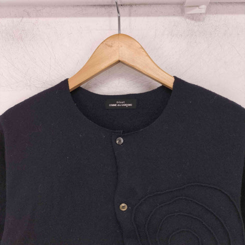 トリココムデギャルソン tricot COMME des GARCONS AD1991 メルトンノーカラーカーディガン レディース