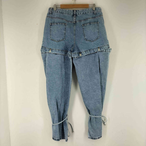 2WAYデザイン ワイドデニムパンツ レディース