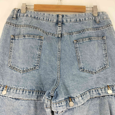 2WAYデザイン ワイドデニムパンツ レディース