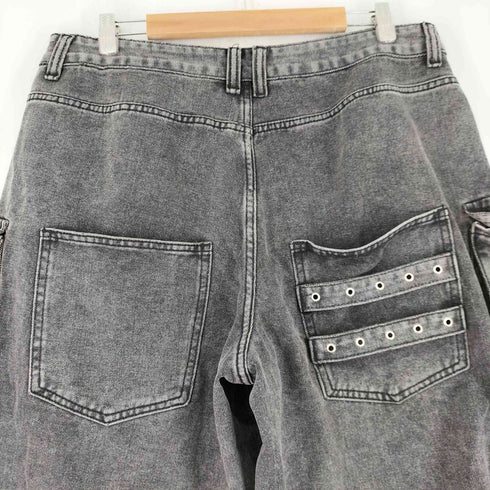 ROMWE ボンテージデザイン ダメージカーゴデニムパンツ メンズ JPN:XL