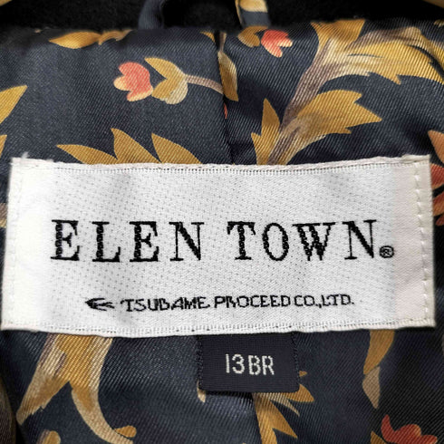 ELEN TOWN 裏地総柄フェイクスエードロングコート レディース 13BR