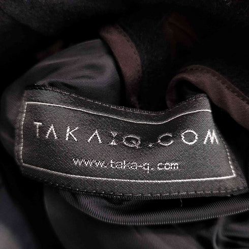 タカキュー TAKA Q アンゴラ混比翼ステンカラーコート メンズ M