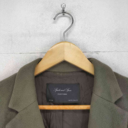 スピックアンドスパン Spick and Span cashmere カシミヤ混チェスターコート レディース 36