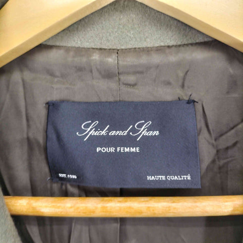 スピックアンドスパン Spick and Span cashmere カシミヤ混チェスターコート レディース 36
