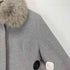 PROUD OF fox fur 襟フォックスファー アンゴラ混比翼ステンカラーコート レディース 11AR