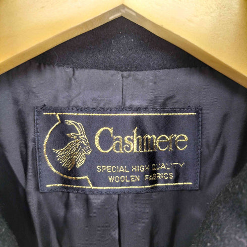 pure cashmere カシミヤ100 比翼ステンカラーコート レディース 11AR