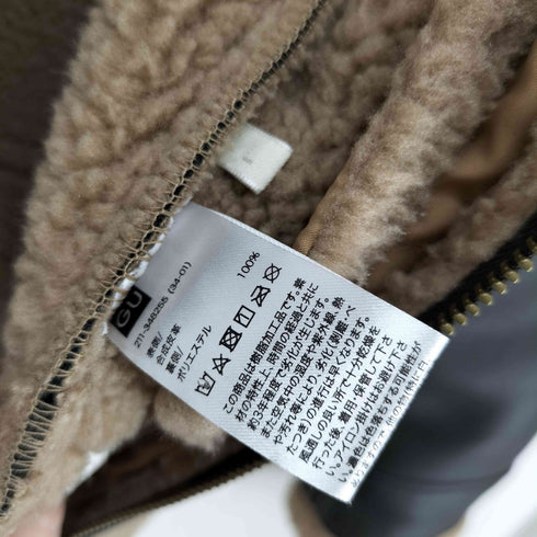 ジーユー GU フェイクムートンショートフライトジャケット レディース JPN:L
