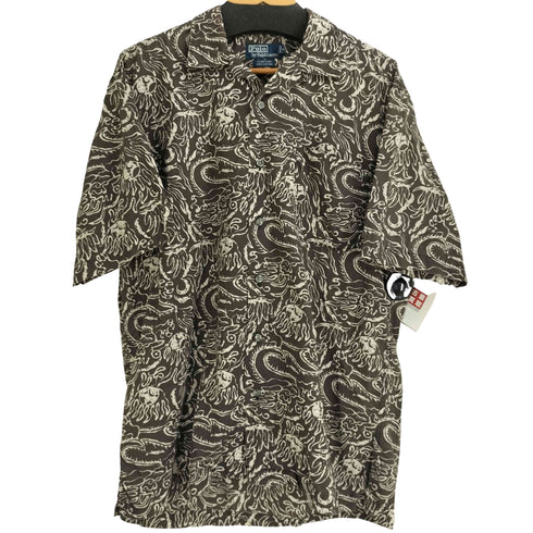 ポロバイラルフローレン Polo by RALPH LAUREN CRAYTON 総柄 オープンカラー S/S シャツ メンズ JPN:M