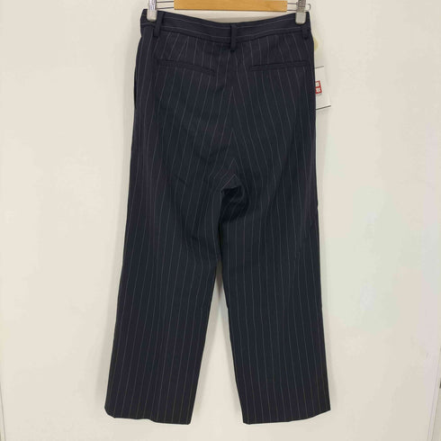 ミューズデドゥーズィエムクラス MUSE de Deuxieme Classe 23AW WOOL SERGE SAGGER ストライプ柄 ウールスラックスパンツ レディース 34
