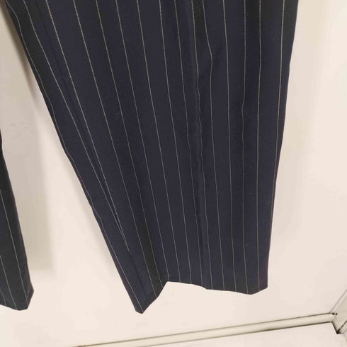 ミューズデドゥーズィエムクラス MUSE de Deuxieme Classe 23AW WOOL SERGE SAGGER ストライプ柄 ウールスラックスパンツ レディース 34