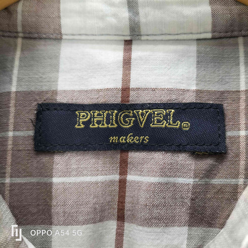 フィグベル PHIGVEL チェック柄半袖シャツ メンズ 2