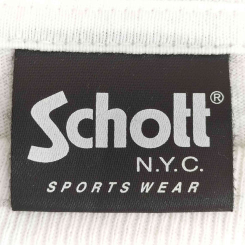 ショット Schott USA製 HELLS KITCHEN NEW YORK プリント シングルステッチ S/S クルーネック Tシャツ メンズ import:M