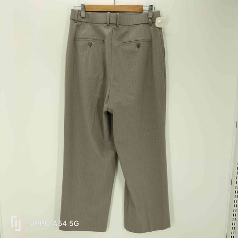ユニクロ UNIQLO ストライプ タックワイドパンツ レディース JPN:XL