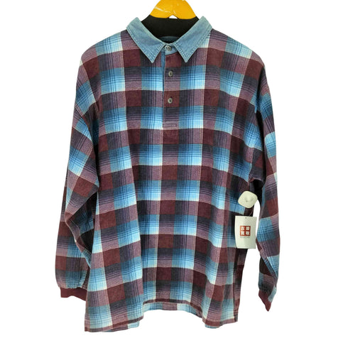 フェイデッドグローリー FADED GLORY オンブレチェック プルオーバーネルシャツ メンズ import:L