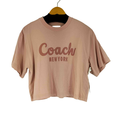 コーチ COACH カーシヴ シグネチャー クロップド Tシャツ レディース JPN:S