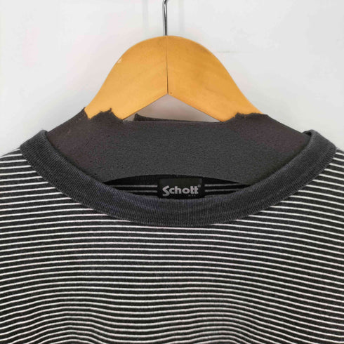 ショット Schott BLIND STRIPE T-SHIRT メンズ import:XL