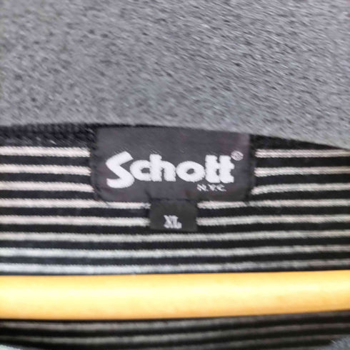 ショット Schott BLIND STRIPE T-SHIRT メンズ import:XL