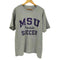 90-00S FRUIT OF THE LOOMボディ MSU SOCCER カレッジ プリント S/S クルーネック Tシャツ メンズ import:XL