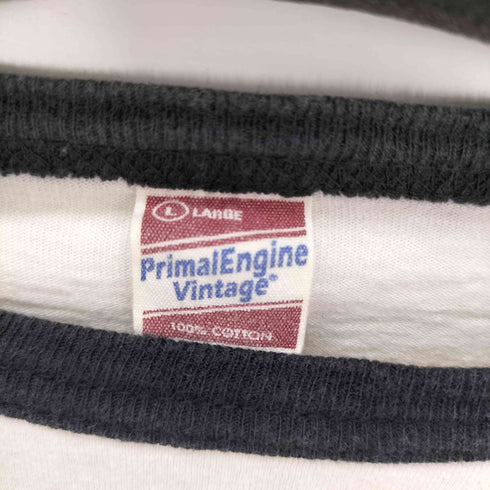 PrimalEngine Vintage バンド 両面プリント ラグラン メンズ import:L