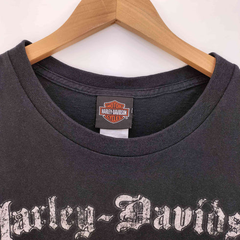 ハーレーダビッドソン HARLEY-DAVIDSON USA製 イーグル バイク プリント コピーライト2014 S/S クルーネック Tシャツ メンズ import:XL